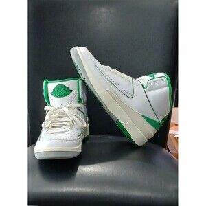 Jordan 2 Retro Lucky Green/White Sneakers. DR8884-103. Men Size 10. One Lace